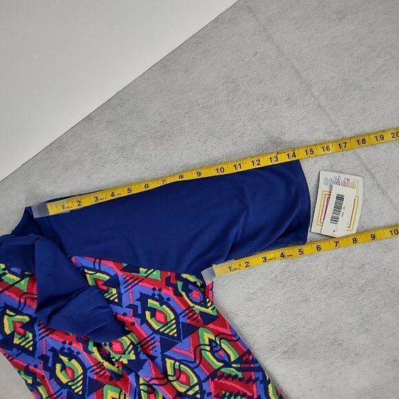 LulaRoe Women's Blue/Red/Multi-Color Julia Midi Knit Dress Plus Size 2XL (NWT) - Picture 9 of 12